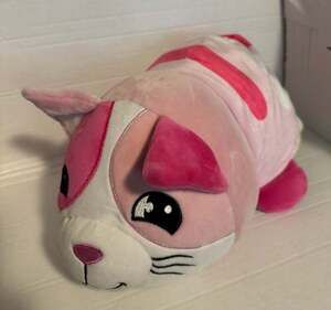 Flip A Zoo Mushmallows Reversible Katana Kitty Plush to Blue & Green Dog